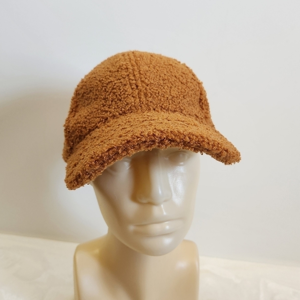 Public Opinion Tan Toffee Teddy Fleece Fuzzy Women's Baseball Hat Cap